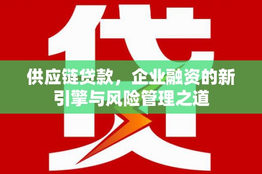 北部新区供应链贷款，企业融资的新引擎与风险管理之道