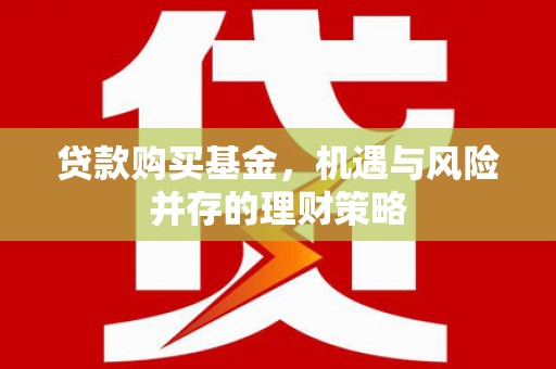 北部新区贷款购买基金，机遇与风险并存的理财策略