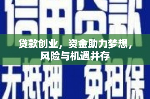 北部新区贷款创业，资金助力梦想，风险与机遇并存