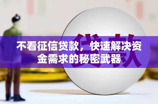 北部新区不看征信贷款，快速解决资金需求的秘密武器