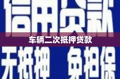 北部新区车辆二次抵押贷款