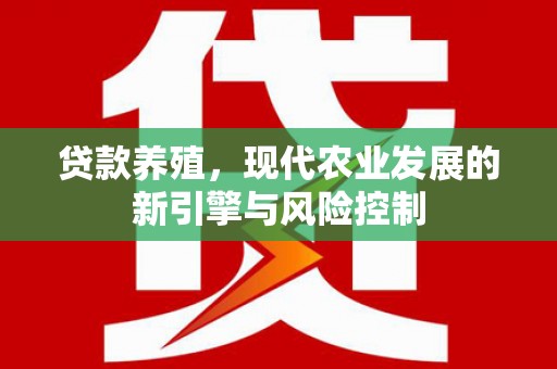 北部新区贷款养殖，现代农业发展的新引擎与风险控制