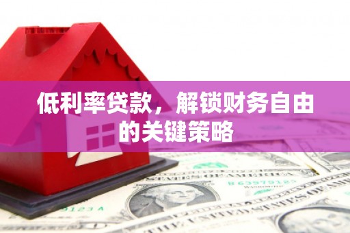 北部新区低利率贷款，解锁财务自由的关键策略