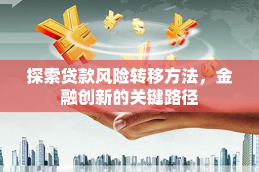 北部新区探索贷款风险转移方法，金融创新的关键路径