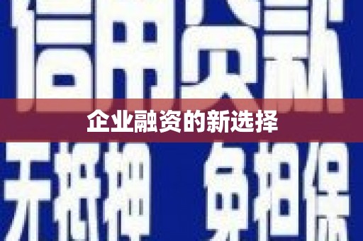 北部新区企业融资的新选择