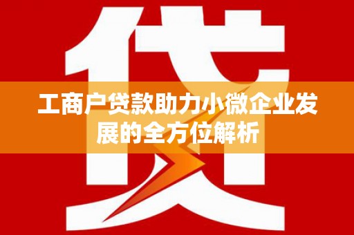 北部新区工商户贷款助力小微企业发展的全方位解析