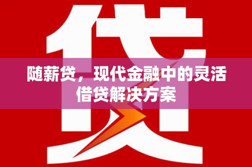 北部新区随薪贷，现代金融中的灵活借贷解决方案
