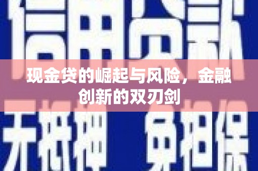 北部新区现金贷的崛起与风险，金融创新的双刃剑