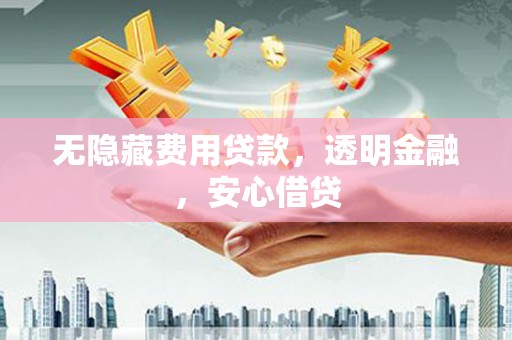 北部新区无隐藏费用贷款，透明金融，安心借贷