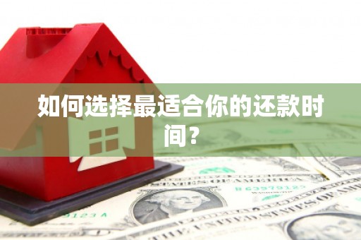 北部新区如何选择最适合你的还款时间？