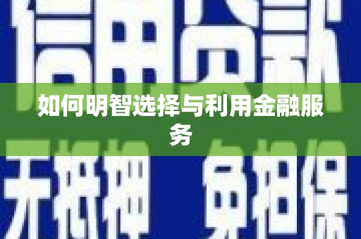 北部新区如何明智选择与利用金融服务
