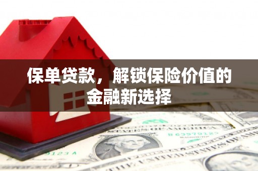 北部新区保单贷款，解锁保险价值的金融新选择
