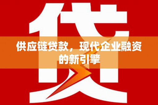 北部新区供应链贷款，现代企业融资的新引擎