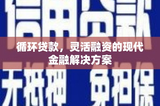 北部新区循环贷款，灵活融资的现代金融解决方案
