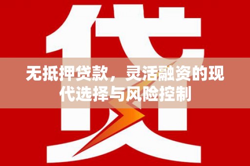 北部新区无抵押贷款，灵活融资的现代选择与风险控制