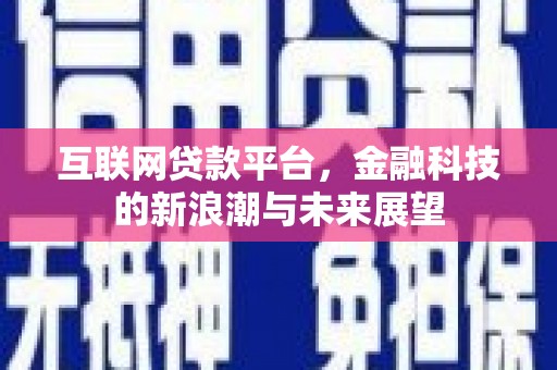 北部新区互联网贷款平台，金融科技的新浪潮与未来展望
