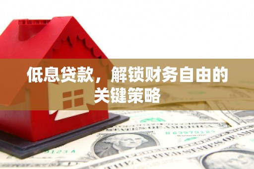 北部新区低息贷款，解锁财务自由的关键策略