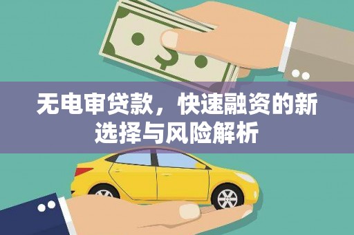 北部新区无电审贷款，快速融资的新选择与风险解析