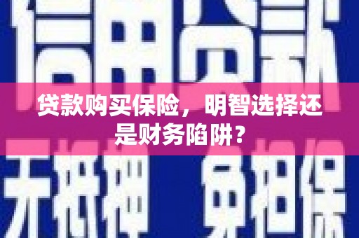 北部新区贷款购买保险，明智选择还是财务陷阱？