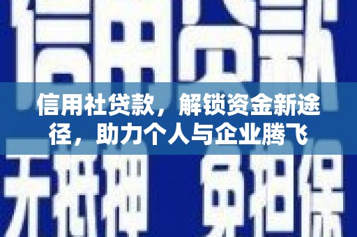 北部新区信用社贷款，解锁资金新途径，助力个人与企业腾飞
