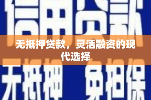 北部新区无抵押贷款，灵活融资的现代选择