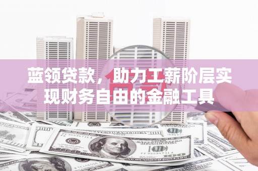 北部新区蓝领贷款，助力工薪阶层实现财务自由的金融工具