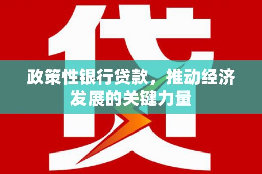 北部新区政策性银行贷款，推动经济发展的关键力量