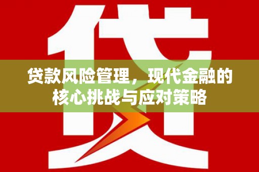 北部新区贷款风险管理，现代金融的核心挑战与应对策略