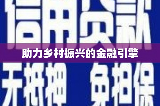 北部新区助力乡村振兴的金融引擎