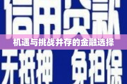北部新区机遇与挑战并存的金融选择