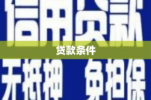 北部新区贷款条件