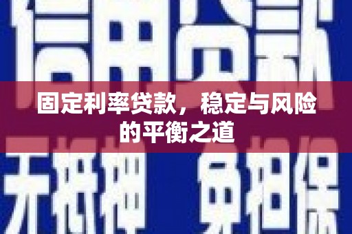 北部新区固定利率贷款，稳定与风险的平衡之道